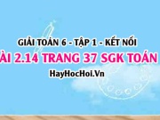 Bài 2.14 SGK Toán 6 tập 1 Kết nối tri thức